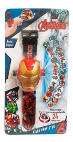 Reloj Proyector Iron Man Avengers  - Ditoys 2545