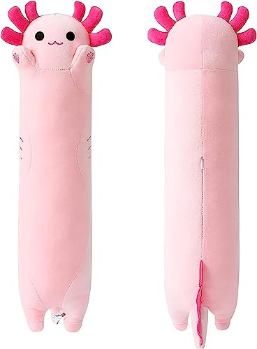 Peach Cat Pink Axolotl Peluche Almohada Juguete Lindo Axolot