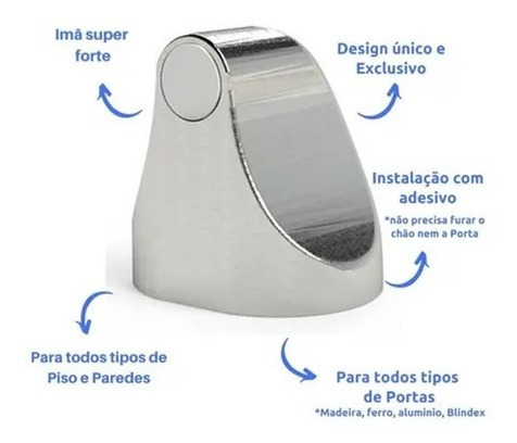 Trava Porta Magnético Branco Dupla Face Comfortdoor