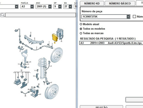 Módulo Comando Abs Audi A3 Vw Golf 1c0907375k Novo Original