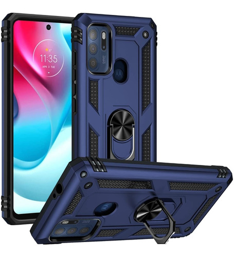 Forro Case Para Moto G60 Con Anillo Soporte De 360°