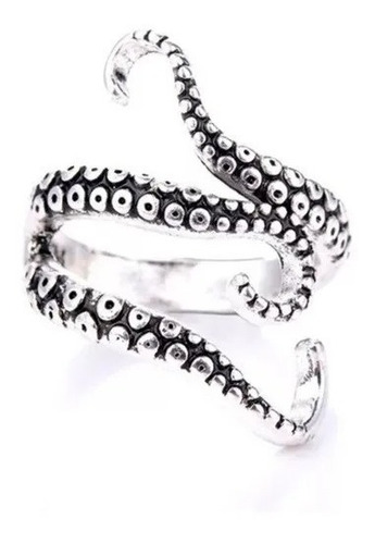 Anillo Pulpo Calamar Ajustable Animal Vintage