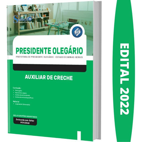 Apostila Concurso Presidente Olegário Mg Auxiliar De Creche, De Professores Especializados.