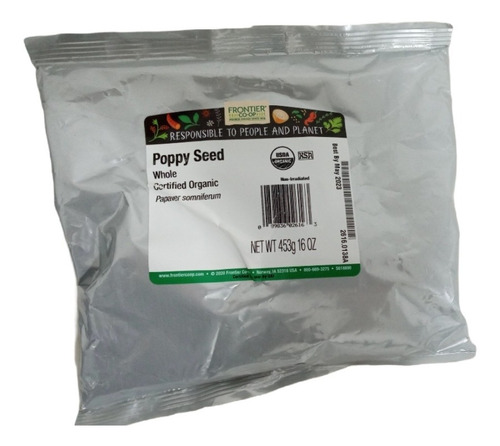 25g Semente De Papoula Orgânica Certificado Usda, Culinário
