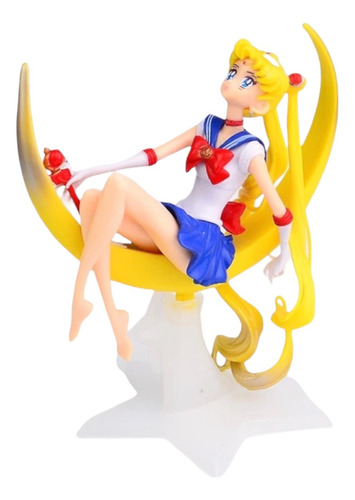 Muñeca Serena De Sailor Moon Con Base Lunar Adorno