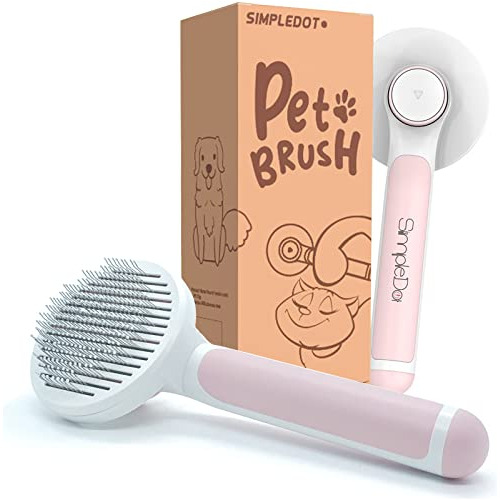 Simpledot Self Cleaning Slicker Brush For Dogs And Tzpnq