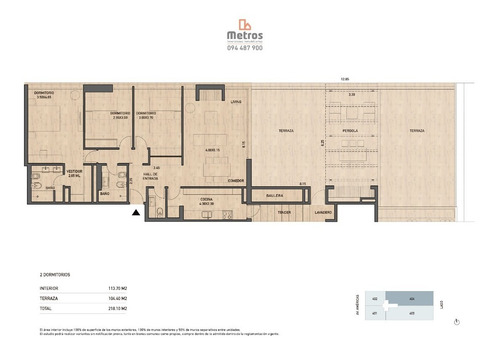 Imagen 14 de 14 de Penthouse 3 Dorm. Venta En Av. Américas - Frente Al Lago