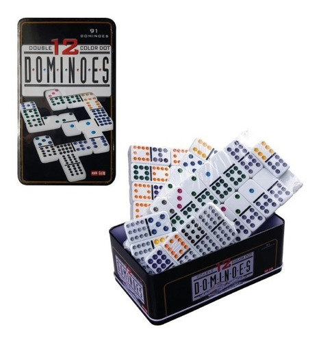 Domino Super Profesional 91 Juego Mesa Caja Metálica