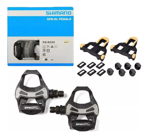 Pedales Shimano Spd Sl R550 + Calas Amarillas + Envio Gratis