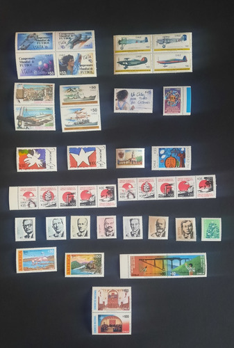 Sellos Chilenos Año 1990 Mint