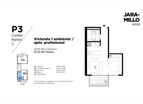 Imagen 18 de 19 de 3 Ambientes Corazon Saavedra Opc/cochera