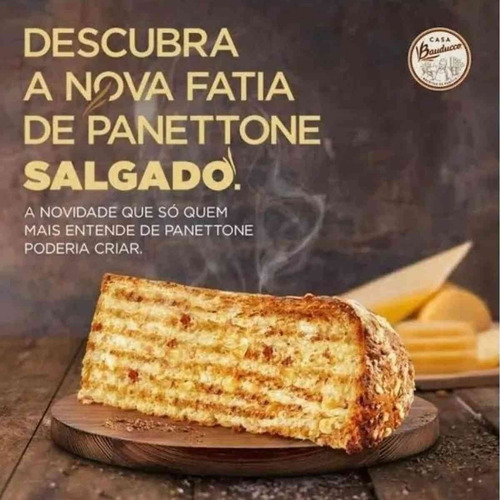 Imagem 3 de 5 de Mini Panettone Salgado Sabor Queijo Parmesão Bauducco 80 Gr
