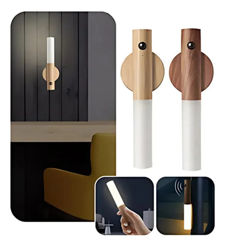 Aplique Magnético Led Con Carga Usb Y Sensor De Movimiento