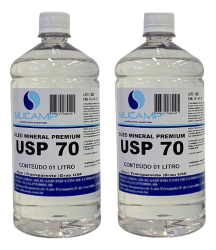 02 Oleo Mineral Grau Usp Hidratação De Tabua Churrasco 1 L