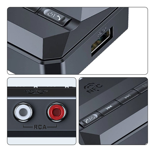Receptor De Audio Bluetooth 5.3, Adaptador Inalámbrico Usb U