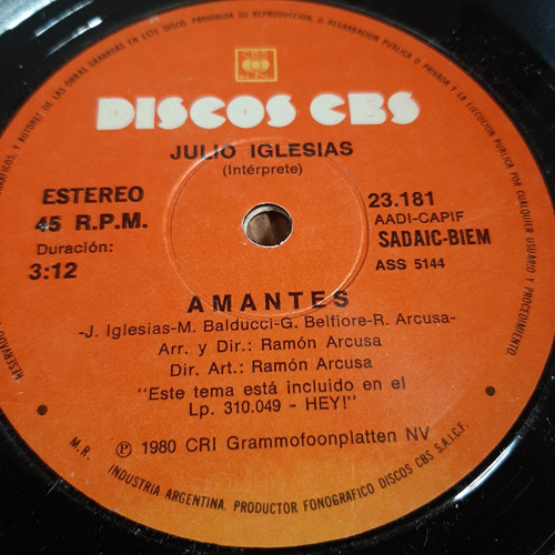 Simple Julio Iglesias Discos Cbs C26