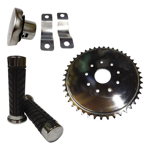 Imagem 8 de 9 de Kit Motor Bike Motorizada 2 Tempos Tipo 80cc Prateado