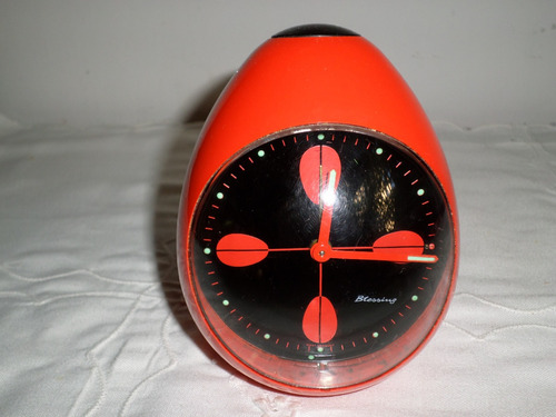 Reloj Blessing Alarma Vintage Space Age Egg 1970 Futurista