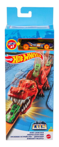 Hot Wheels City Nemesis Lanzador De Dinosaurio Mattel- Lanus