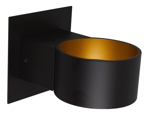 Lampara Sobreponer Muro Negro 5.5w Luz Suave Cálida Tlled-4 Tecnolite TLLED-407/30/N