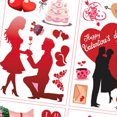 9 Pegatinas De Pared Para Ventana Del Día De Valentín Para