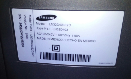 Tv Samsung Lcd Para Reparar O Repuesto. Pantalla Fallando. (Usado)