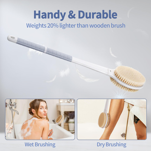 Cepillo De Ducha Corporal Con Exfoliante De Espalda: