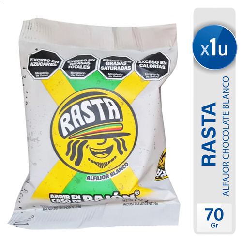 Alfajor Rasta Chocolate Blanco Para Bajon - Mejor Precio