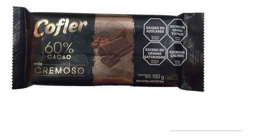 Chocolate Cofler 60% Cacao Mas Cremoso 100g