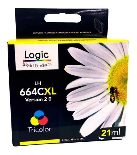 Tinta Alt Logic Hp 664 Xl Color 21ml 1115 2135 3635 