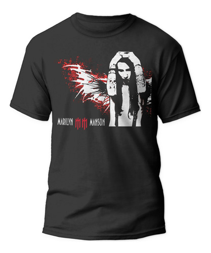 Polera Marilyn Manson Alas Rock Metal Ters