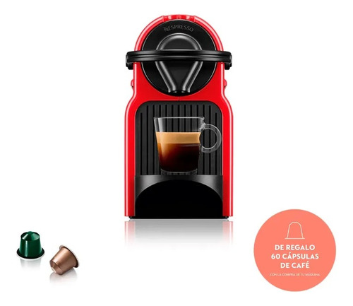 Cafetera Nespresso Inissia Roja