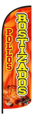 Bandera Pollo Rostizado (4 X 1 Mts) Completa Pollos Rostizados