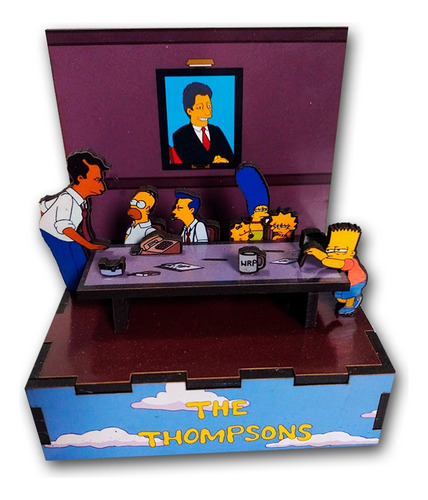 Diorama 3d Madera Los Simpsons Taverna De Moe + Regalo