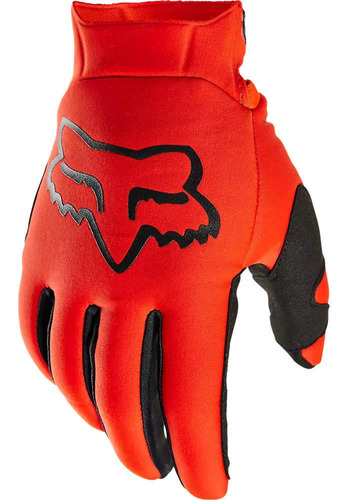 Guantes Bicicleta Defend Thermo Offroad Naranjo Fox