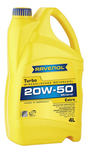 Aceite Ravenol 20w50 4l. Mineral Turbo Extra