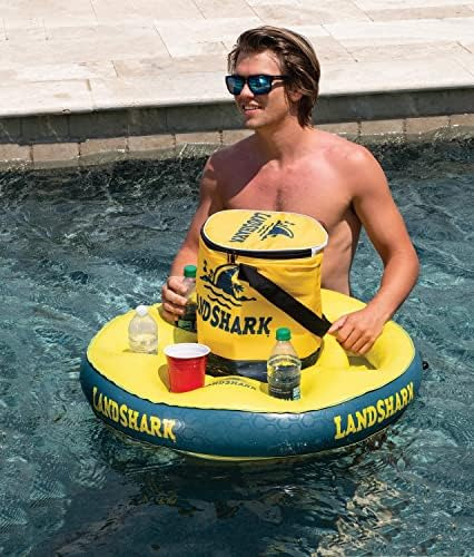 Tumbona Land Shark Float N Go Island Style, Amarillo, Talla