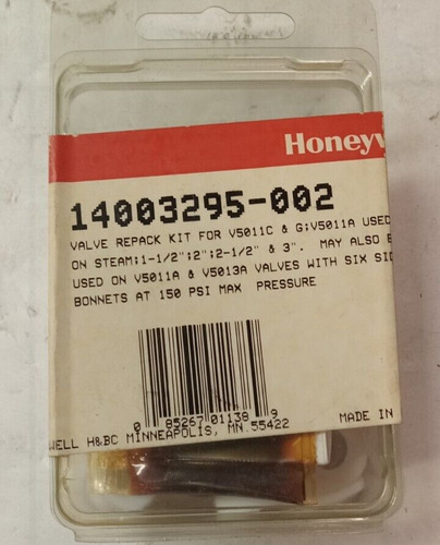 New Honeywell 14003295-002 Valve Repack Kit For V5011c & V