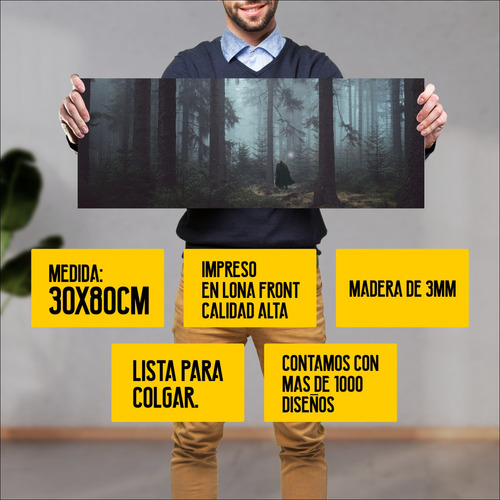 Cuadro Grande 30x80 Cm Horizontal Berserk Guts Y Puck