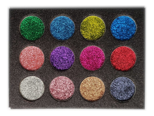 Sombra Glitter X 12 Tonos Engol - G Color De La Sombra Referencia 2