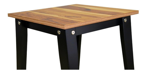 Mesa Lateral De Sala Moderna Mesita Auxiliar De Madera Alta Color Parota