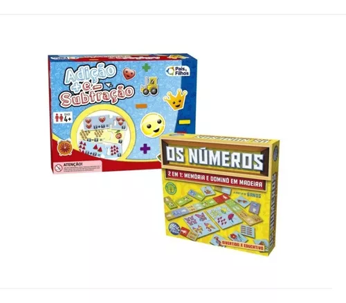 Kit Com 2 Jogos De Matemática Infantil Escolar Educativo