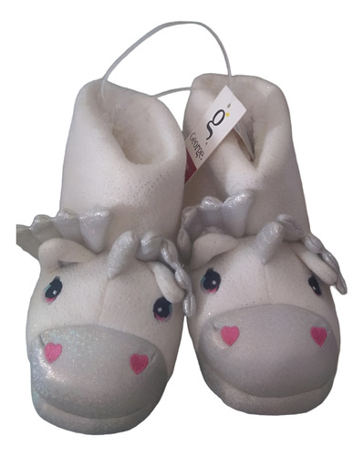 Pantuflas De Bota Afelpadas De Unicornio Para Niña George