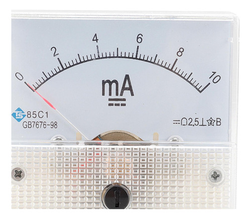 Amperímetro Dc Rectangular Fs, Medidor De Corriente 0-10 Ma