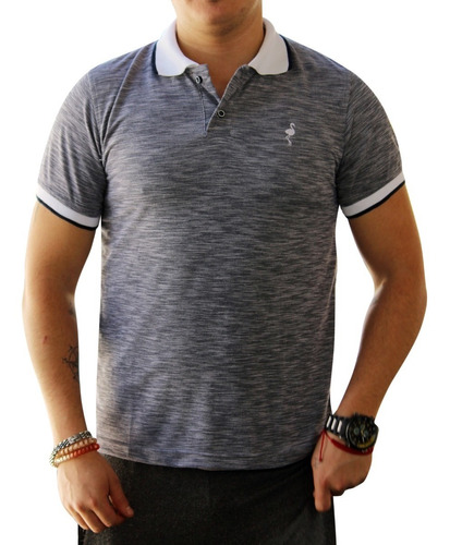 Playera Polo Flame Legacy Hombre Jaspeada Premium