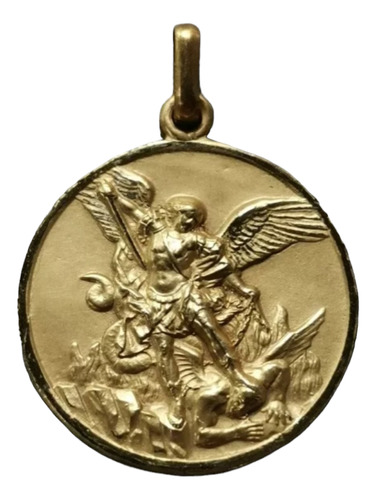 Medalla Oro 14k San Miguel Arcángel #335 (medallas Nava)