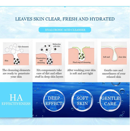 Bioaqua Crema Limpiador Water Get Acido Hialuronico Hidrata