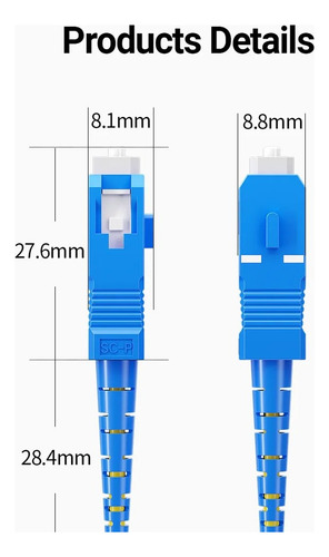 Cable Patch Cord Fibra Optica Om3 3.0mm Sc-sc 50db 9/125 20m