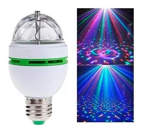 Bombillo Led Discotequero Rgb Giratorio Colores Fiestas 