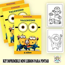 Comprar Kit Imprimible Mini Librito  Pintar Colorear Los Minions